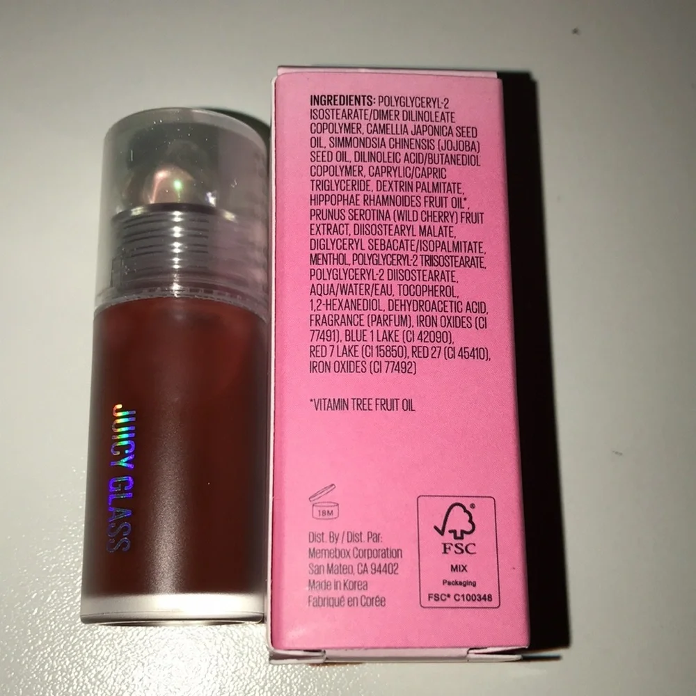 KAJA Juicy Glass Hydrating & Plumping Lip Oil in Cherry Cola NEW